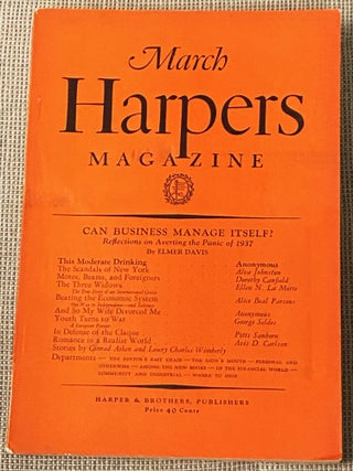 Item #76891 Harper's Magazine, March 1931. Elmer Davis Dorothy Canfield, others, Conrad Aiken