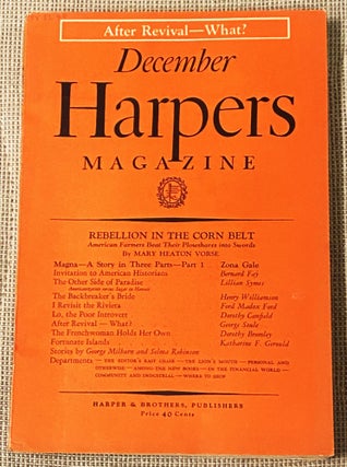 Item #76893 Harper's Magazine, December 1932. Dorothy Canfield Zona Gale, others, Ford Madox Ford