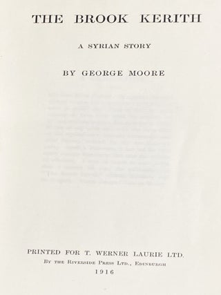 The Brook Kerith, A Syrian Story