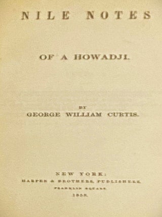 Nile Notes of a Howadji