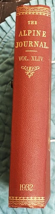 Item #79053 The Alpine Journal. A Record of Mountain Adventure and Scientific Observation by...