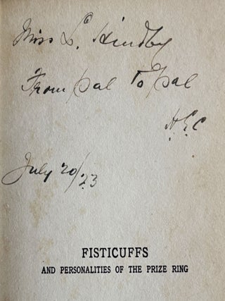 Fisticuffs, And Personalities of the Prize Ring