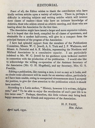 Fifty Years of Progress 1880-1930, The Jubilee Souvenir of the Amateur Athletic Association