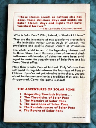 The Return of Solar Pons
