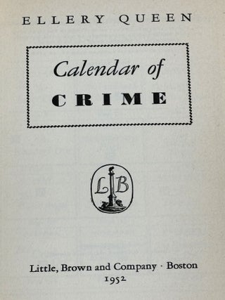 Ellery Queen's Calendar of Crime