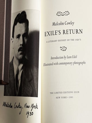 Item #80631 Exile&rsquo;s Return. Berenice Abbott Malcolm Cowley