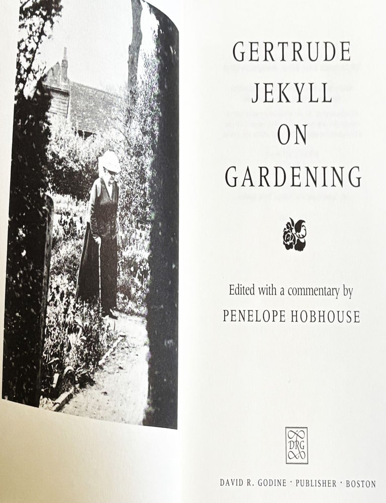 Item #81519 Gertrude Jekyll on Gardening. Penelope Hobhouse.