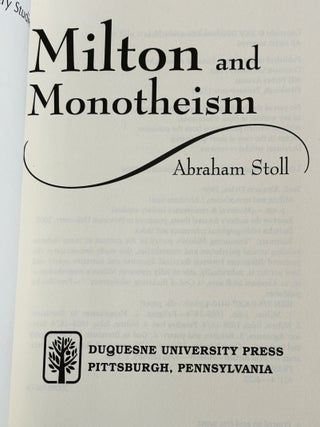 Milton and Monotheism