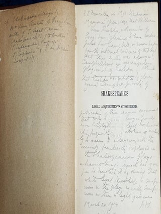 Shakespeare's Legal Acquirements considered by John Lord Campbell in a Letter to J. Payne Collier