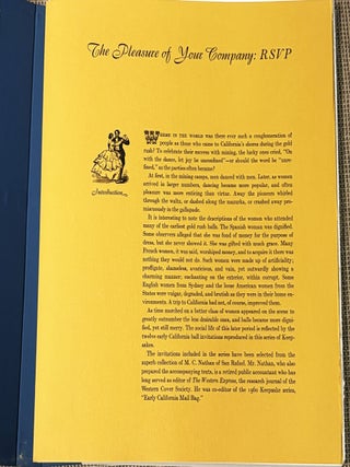 The Pleasure of Your Company: RSVP. 1968 Keepsake Series from The Book Club of California. 12 Folders Complete.
