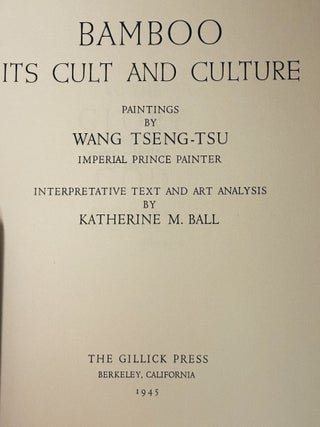 Bamboo, Its Cult and Culture