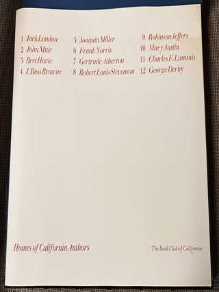 Homes of California Authors. Keepsake for 1967 from The Book Club of California. 12 Folders Complete.