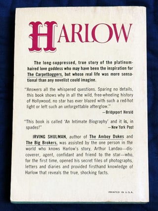 Harlow, An Intimate Biography