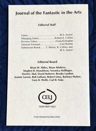 Journal of the Fantastic in the Arts, Volume 12, Issue 2