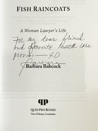 Fish Raincoats, A Woman Lawyer's Life