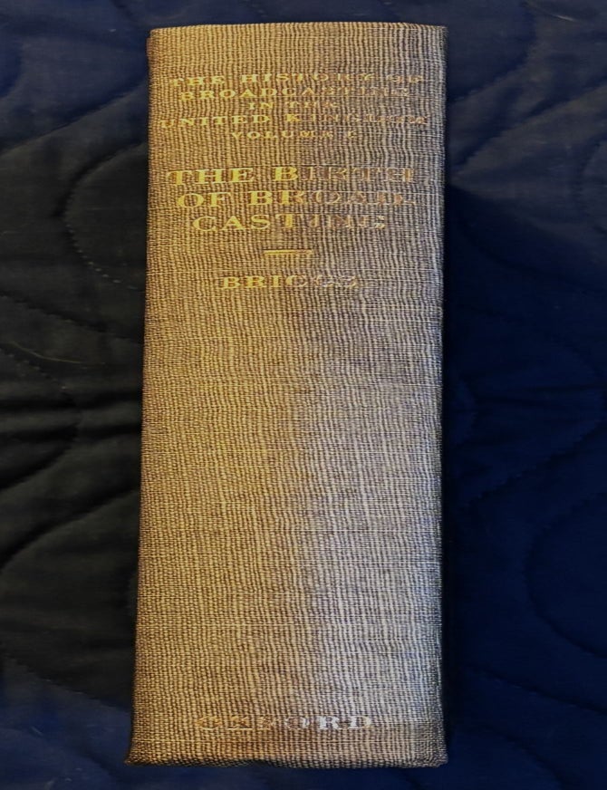 Item #83053 The Birth of Broadcasting, Volume One only. Asa Briggs.