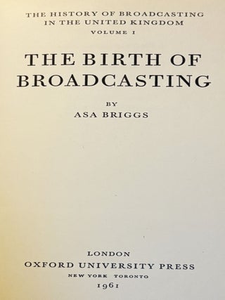 The Birth of Broadcasting, Volume One only