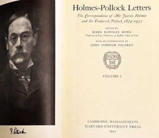 Holmes-Pollock Letters - The Correspondence of Mr. Justice Holmes and Sir Frederick Pollock 1874-1932 - 2 Volumes
