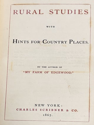 Rural Studies with Hints for Country Places