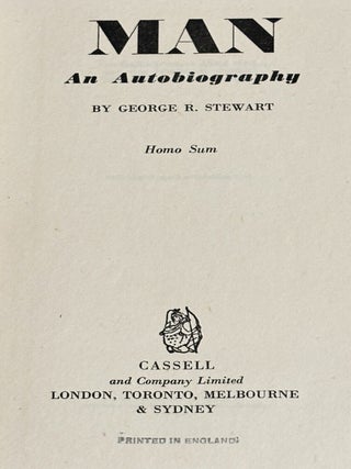 Man, An Autobiography