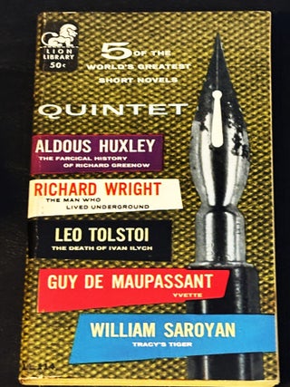Item #84289 Quintet. Richard Wright Anthology including Aldous Huxley, Guy De Maupassant, Leo...
