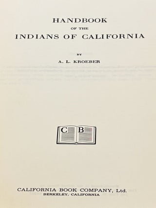 Handbook of the Indians of California