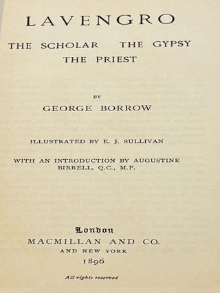 Lavengro, The Scholar, The Gypsy, The Priest