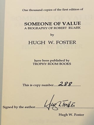 Someone of Value, A Biography of Robert Ruark