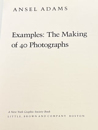 Examples: The Making of 40 Photographs