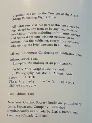 Examples: The Making of 40 Photographs