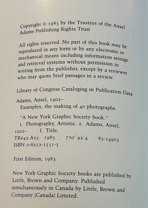 Examples: The Making of 40 Photographs