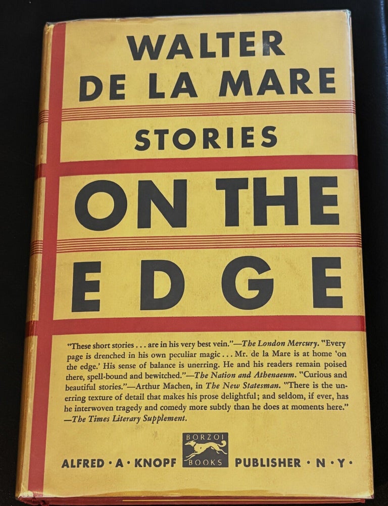 Item #86235 On the Edge. Walter de la Mare.