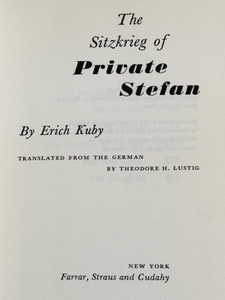 The Sitzkrieg of Private Stefan