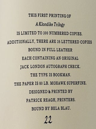 A Klondike Trilogy, Three Uncollected Stories
