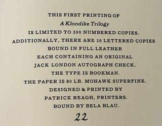 A Klondike Trilogy, Three Uncollected Stories