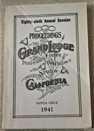 Item #ABE-95903967 89th Annual Session, Proceedings of the Grand Lodge of the Independent Order...