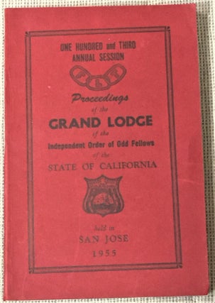 Item #ABE-96108985 103rd Annual Session, Proceedings of the Grand Lodge of the Independent Order...