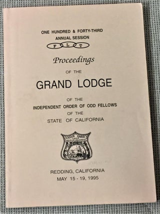 Item #ABE-96112341 143rd Annual Session, Proceedings of the Grand Lodge of the Independent Order...