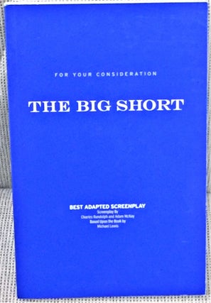 Item #E10866 For Your Consideration, the Big Short. Charles Randolph, Michael Lewis Adam McKay,...