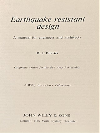 Earthquake Resistant Design, a Manual for Engineers and Architects