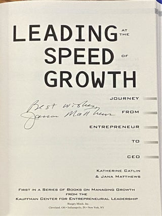 Leading at the Speed of Growth