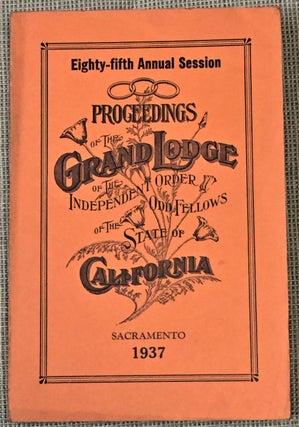Item #E5042 85th Annual Session, Proceedings of the Grand Lodge of the Independent Order of the...