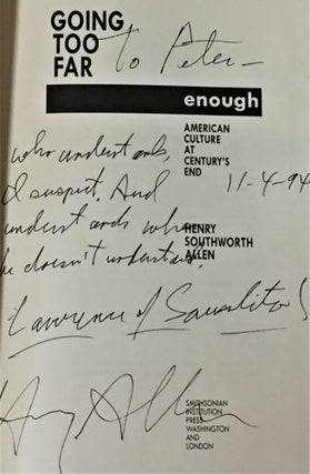 Going Too far Enough: American Culture at Century's End