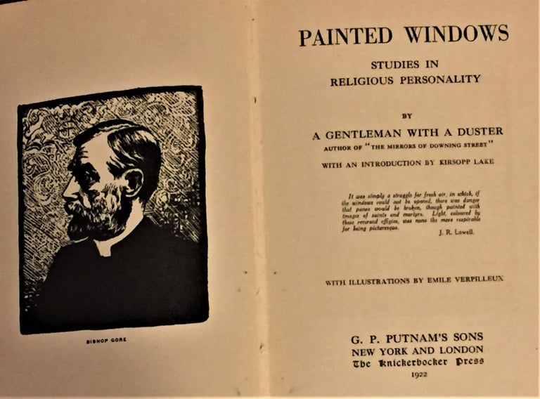 Item #E9817 Painted Windows, Studies in Religious Personality. A Gentleman, a Duster.
